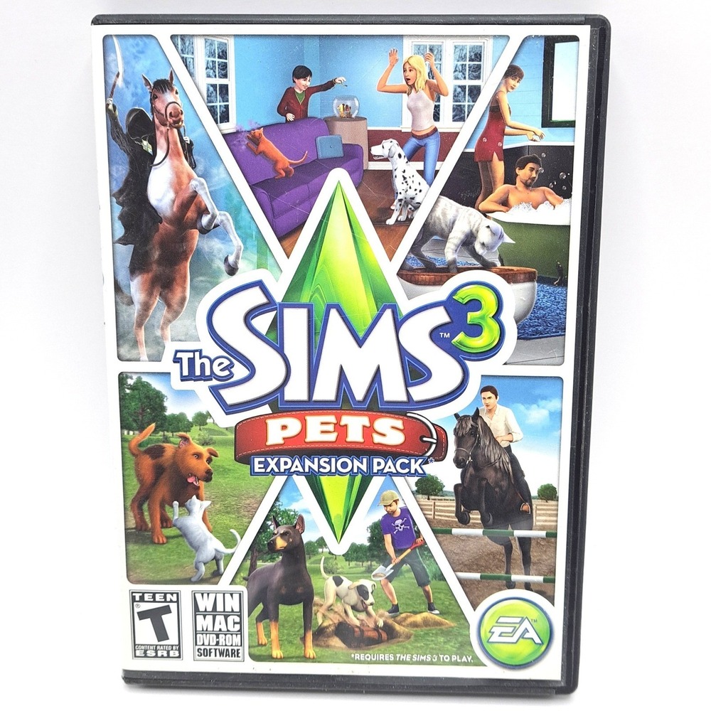 The Sims 3 Pets Expansion Pack PC Mac DVD ROM‎ Game EA Tested